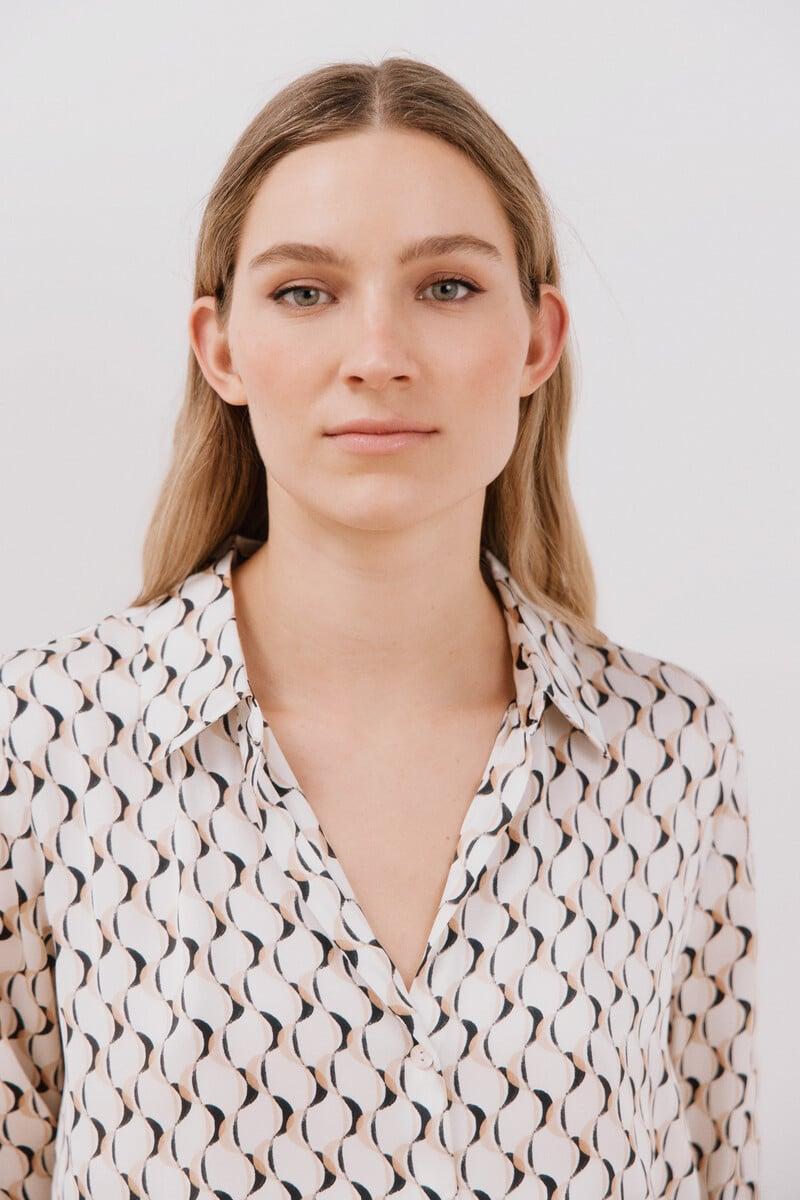 pedro del hierro Blusa satinada manga larga Ahorra y exporta