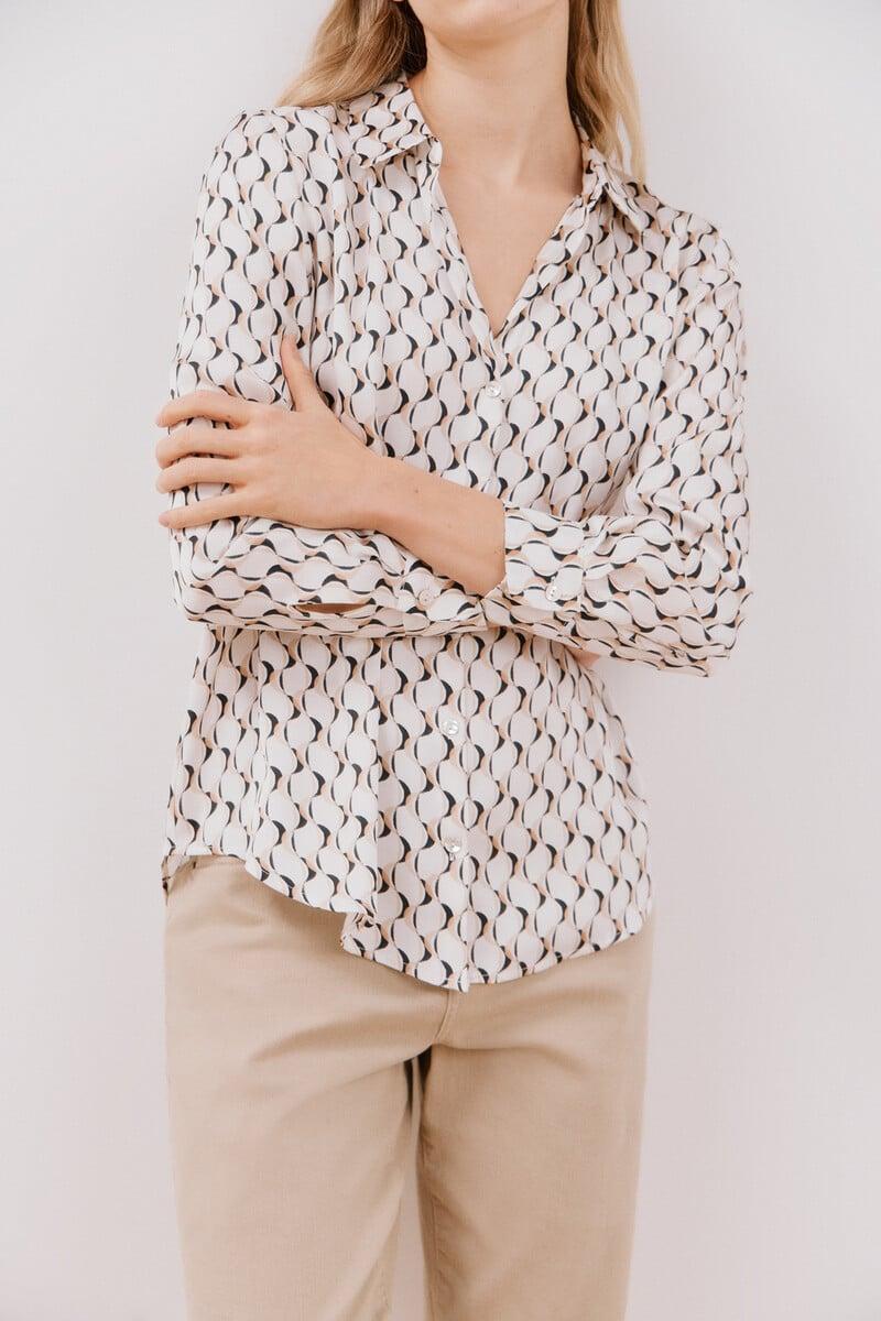 pedro del hierro Blusa satinada manga larga Ahorra y exporta