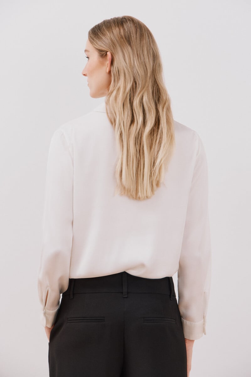 pedro del hierro Blusa satinada manga larga Precios de Black Friday