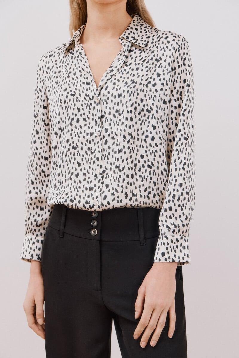 pedro del hierro Blusa satinada manga larga En oferta