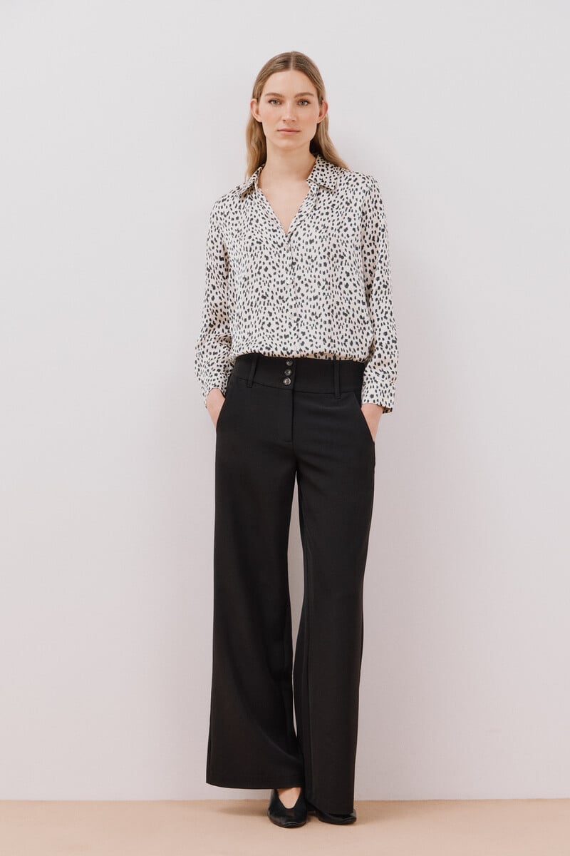 pedro del hierro Blusa satinada manga larga En oferta