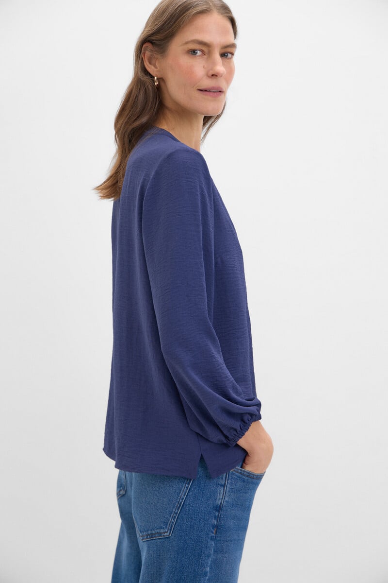 pedro del hierro Blusa cuello mao manga larga Descuentos del mes