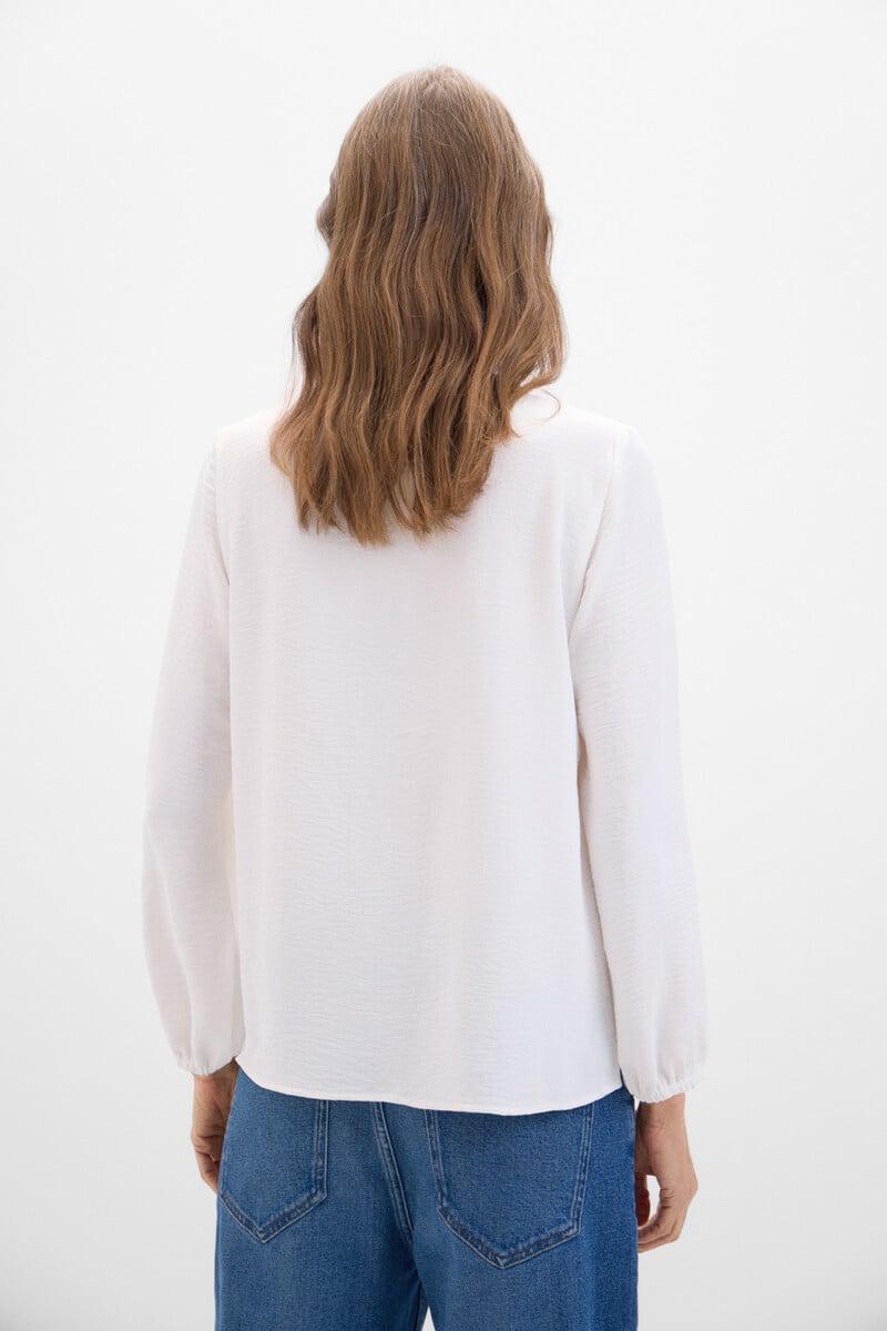 pedro del hierro Blusa cuello mao manga larga Rebajas de fin de temporada