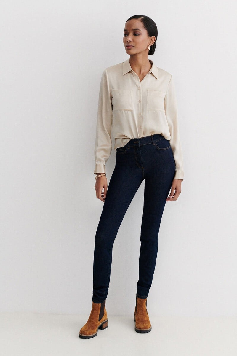 pedro del hierro Camisa de seda Jeanne B En línea