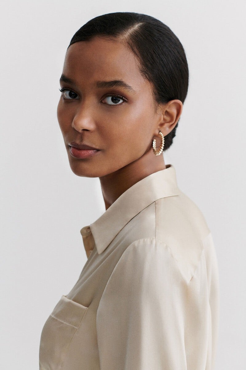 pedro del hierro Camisa de seda Jeanne B En línea