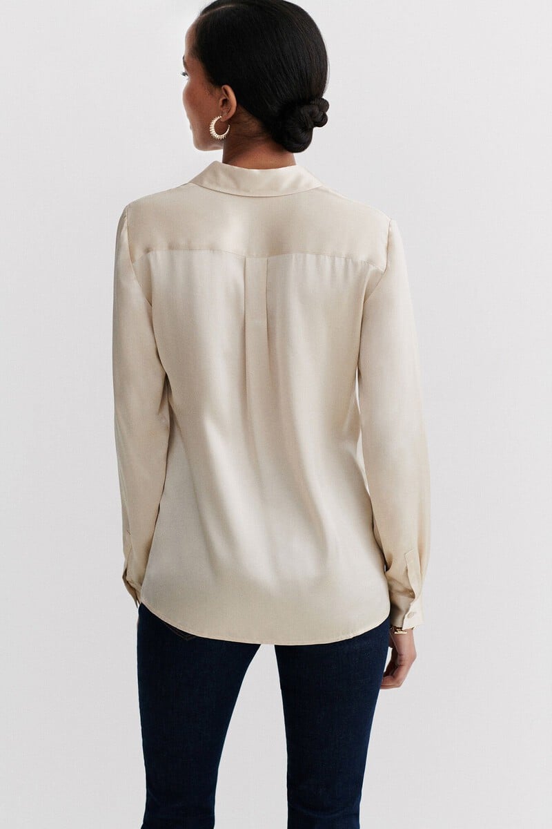 pedro del hierro Camisa de seda Jeanne B En línea