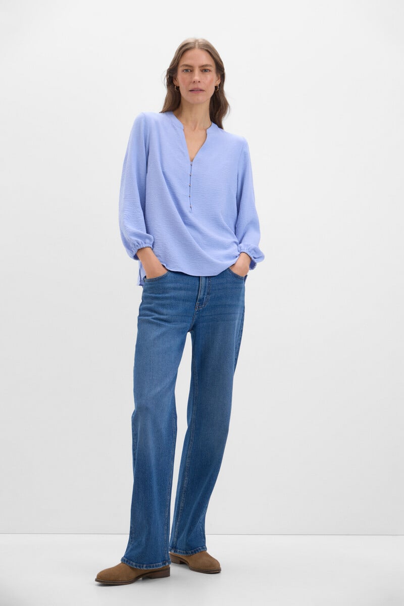 pedro del hierro Blusa cuello mao manga larga Ofertas