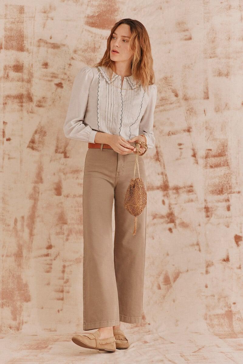 pedro del hierro Cora. Camisa cuello festoneado Ventas relámpago