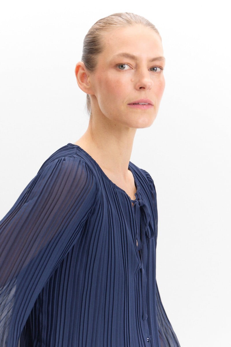 pedro del hierro Blusa plisada estampada Mejor oferta