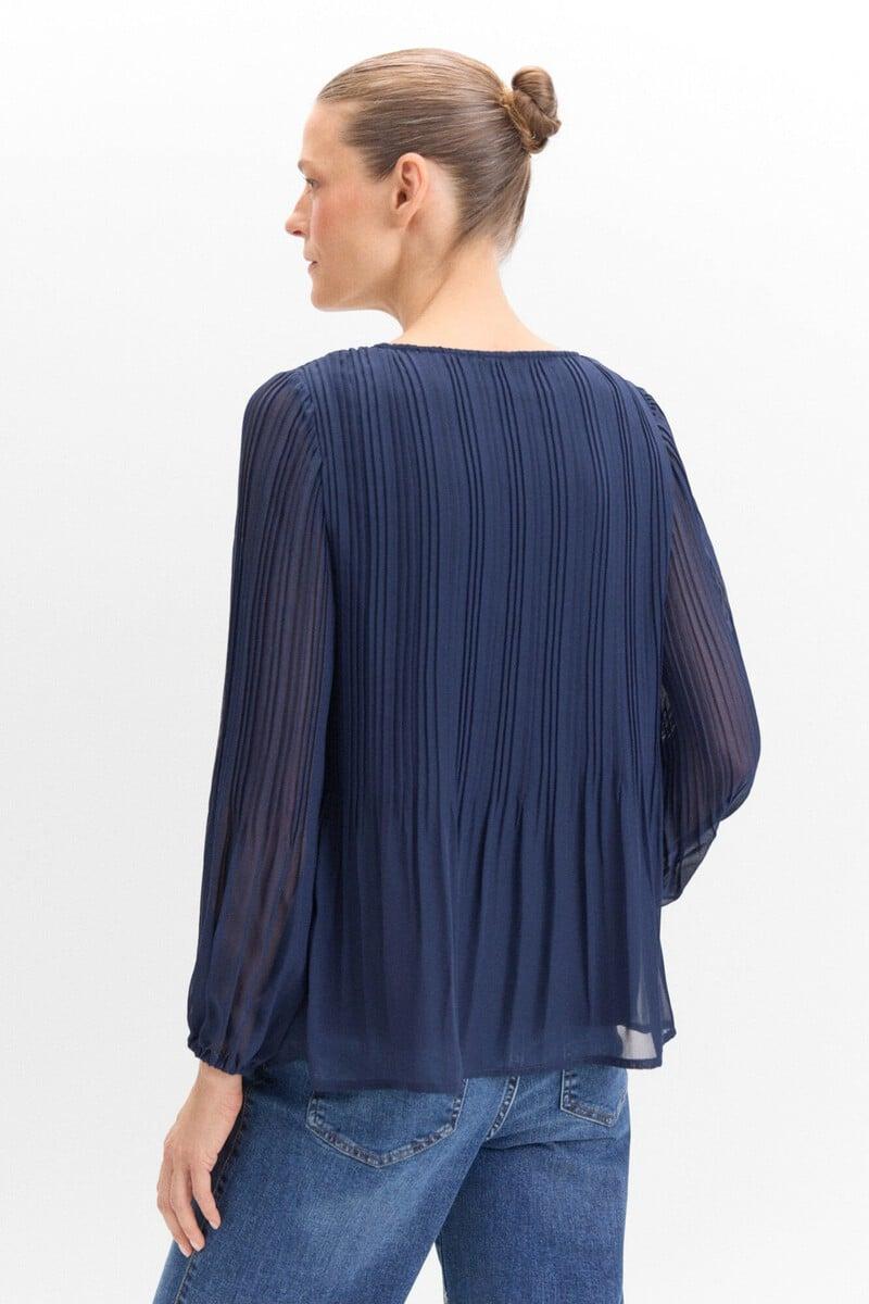 pedro del hierro Blusa plisada estampada Mejor oferta