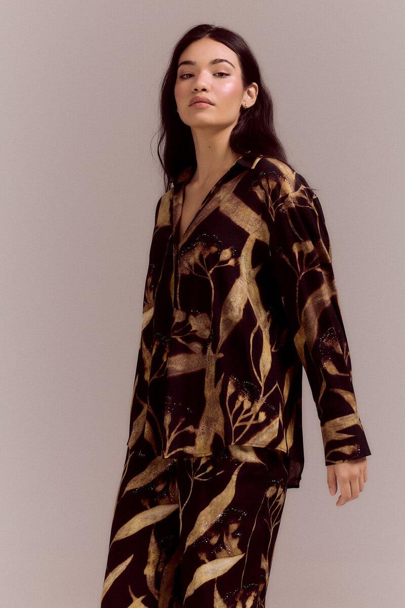 pedro del hierro Camisa fluida estampada Rebajas online