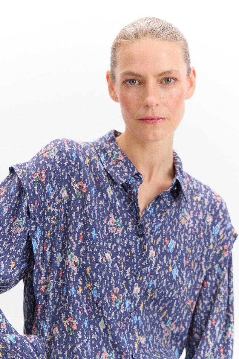 pedro del hierro Camisa pliegue estampada Rebajas top