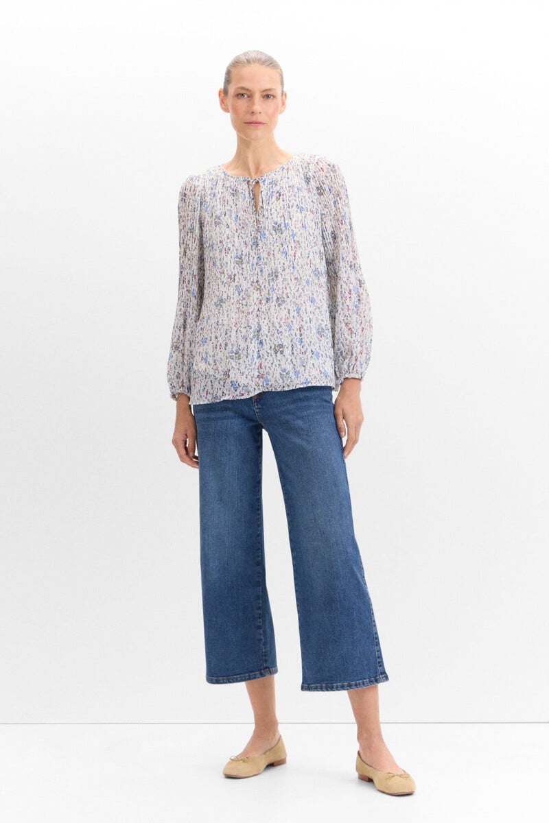 pedro del hierro Blusa plisada estampada Últimos 3 días