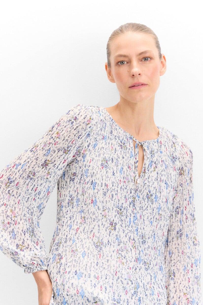 pedro del hierro Blusa plisada estampada Últimos 3 días