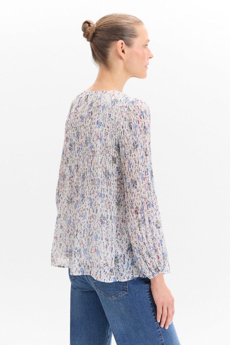 pedro del hierro Blusa plisada estampada Últimos 3 días