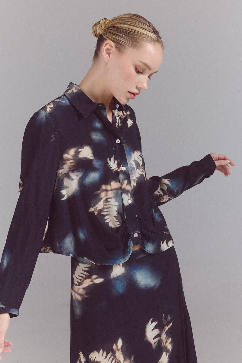pedro del hierro Camisa satinada corta ÚLTIMAS EDICIONES