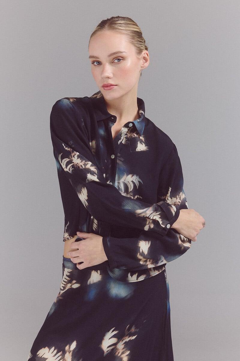pedro del hierro Camisa satinada corta ÚLTIMAS EDICIONES