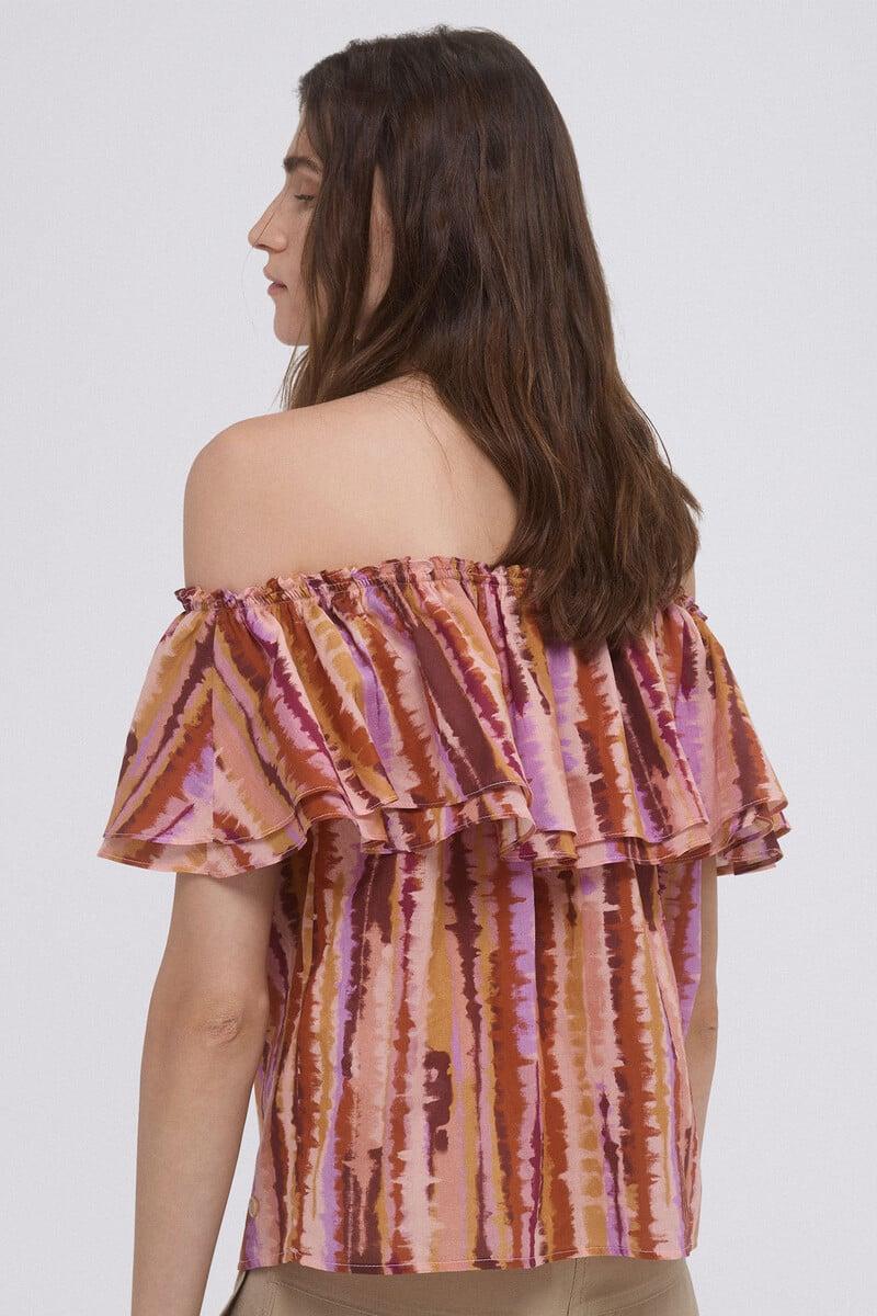 pedro del hierro Top off shoulders estampado Último día