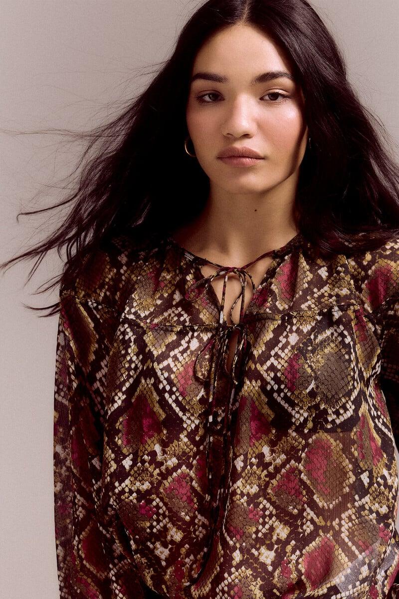 pedro del hierro Blusa canesú fruncido Limitado a 3 días