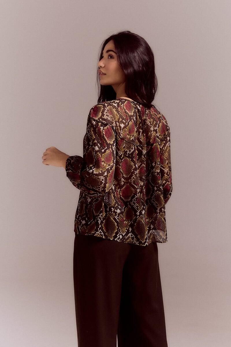 pedro del hierro Blusa canesú fruncido Limitado a 3 días
