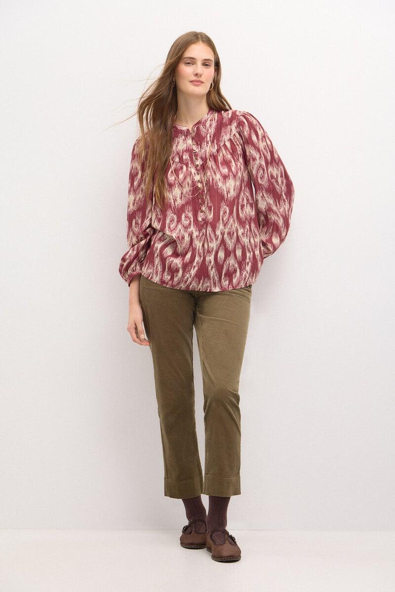 pedro del hierro Rosi. Blusa estampada hilo metalizado Precios de Black Friday
