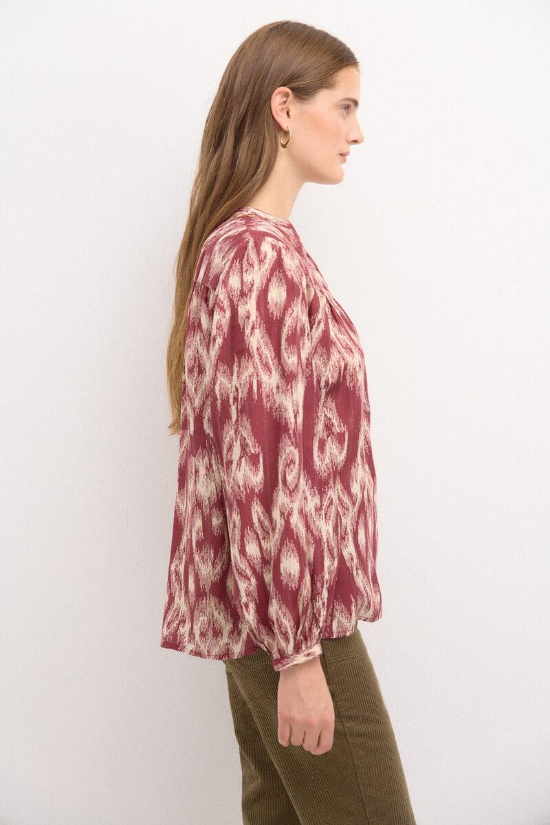 pedro del hierro Rosi. Blusa estampada hilo metalizado Precios de Black Friday