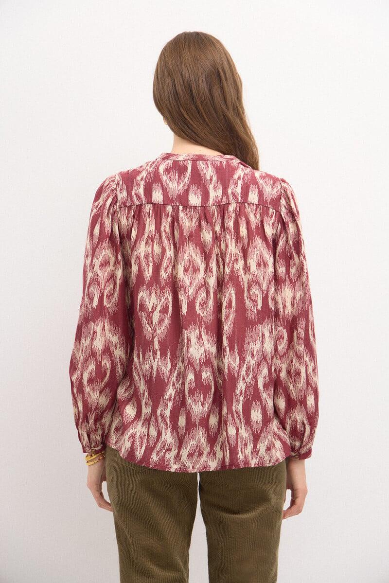 pedro del hierro Rosi. Blusa estampada hilo metalizado Precios de Black Friday