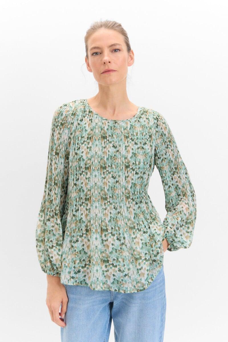 pedro del hierro Blusa plisada combinada Libre de impuestos
