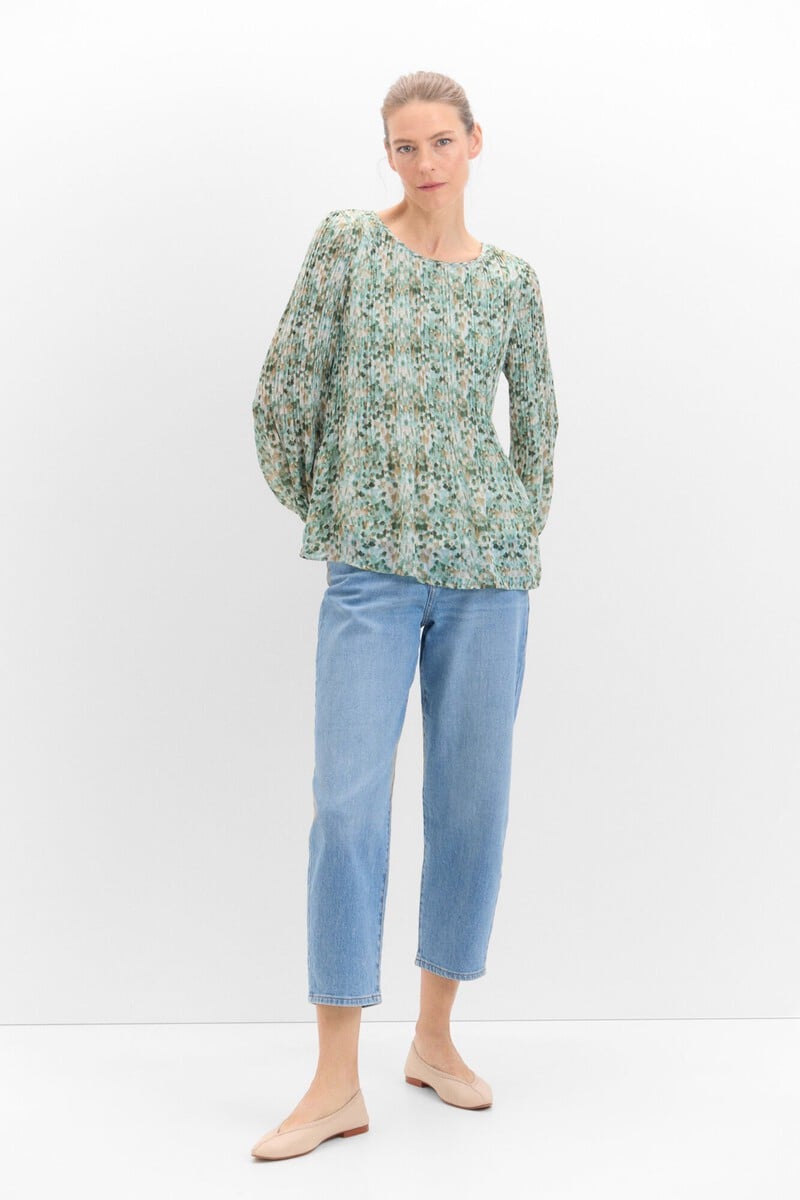 pedro del hierro Blusa plisada combinada Libre de impuestos