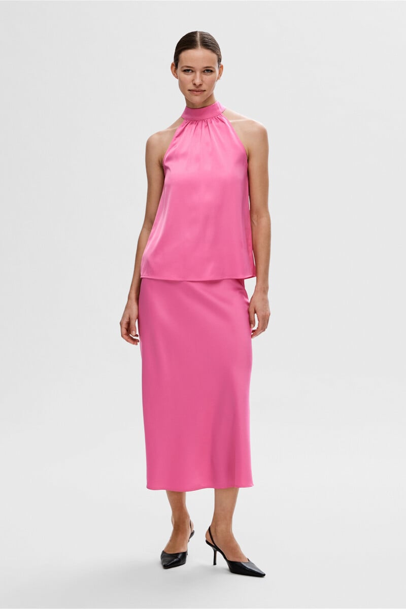pedro del hierro Top cuello halter sin mangas confeccionado con materiales reciclados Última moda