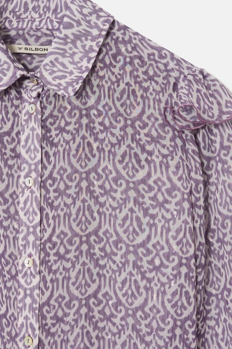 pedro del hierro Camisa volante estampado ikat Descuento por venta flash
