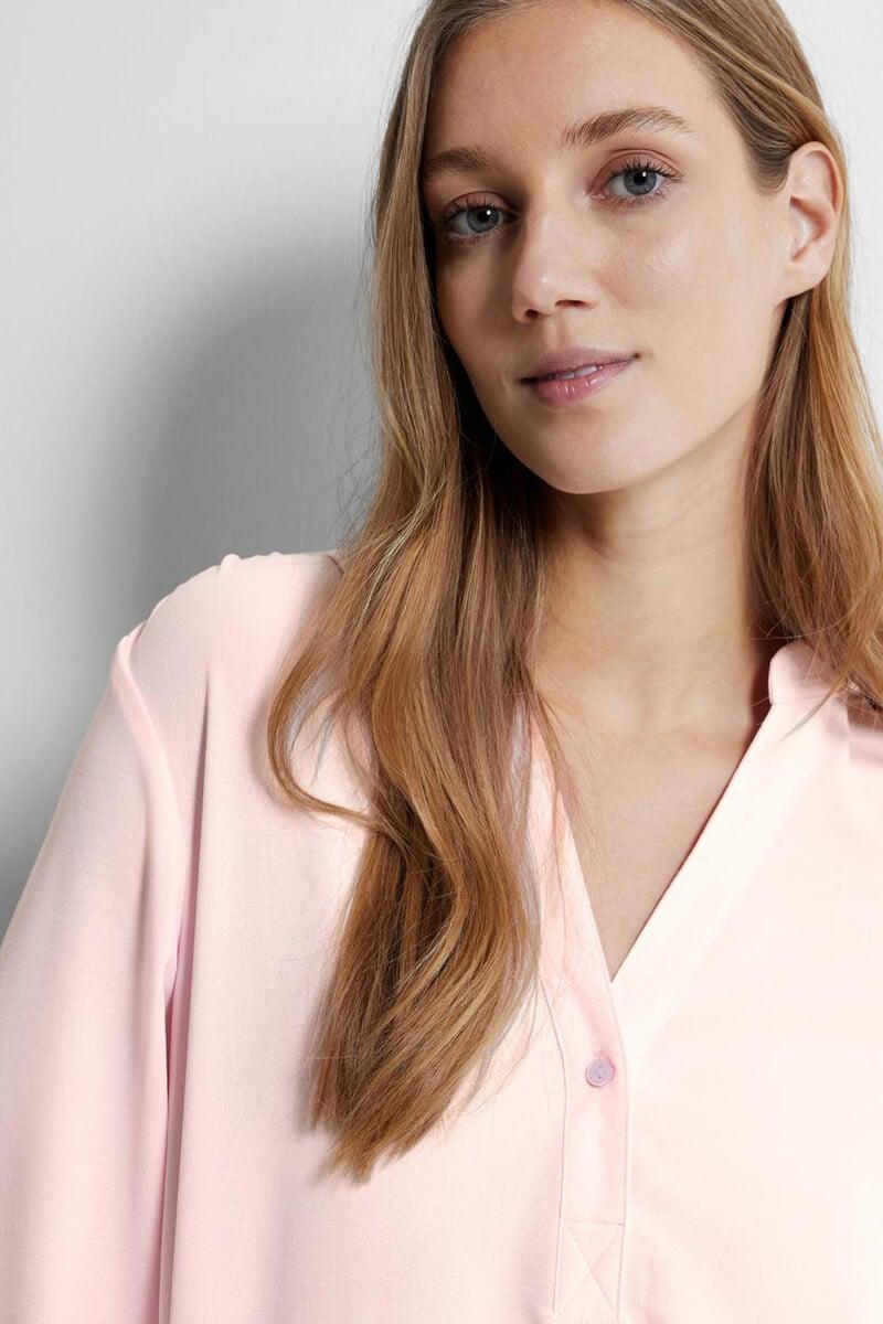 pedro del hierro Blusa fluida con cuello de pico confeccionada con materiales reciclados Ofertas de temporada