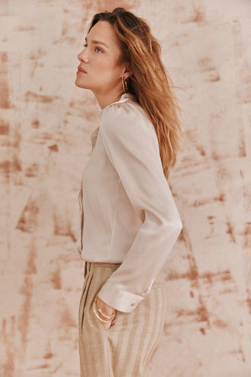 pedro del hierro Cecilia. Camisa chorrera Rebajas de fin de temporada