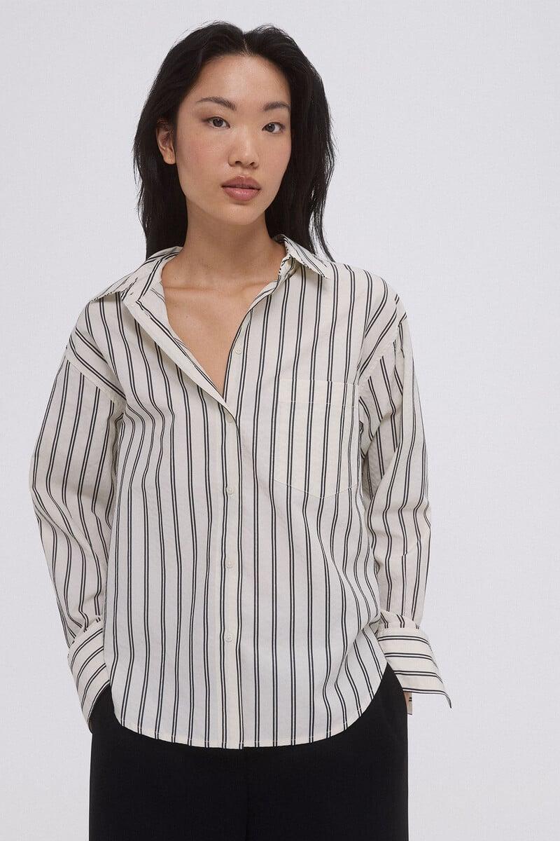 pedro del hierro Camisa oversize rayas Devoluciones gratuitas