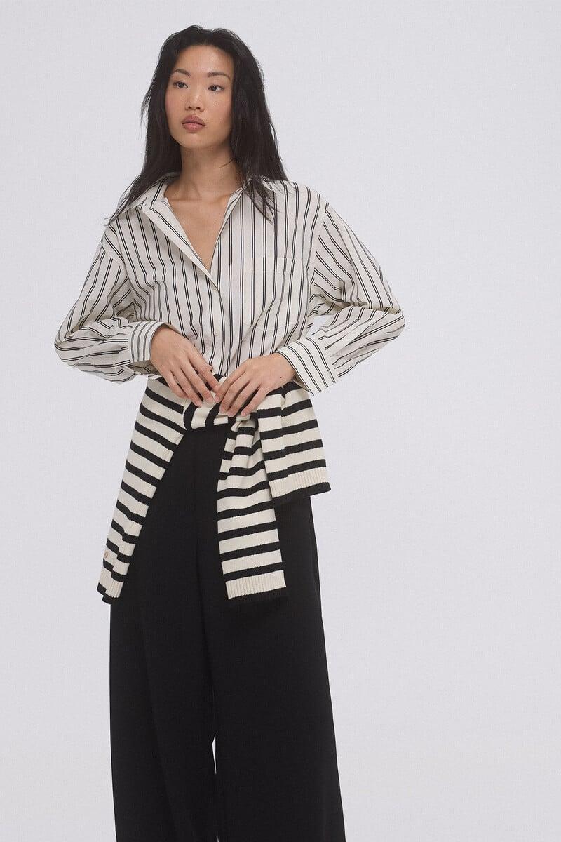 pedro del hierro Camisa oversize rayas Devoluciones gratuitas