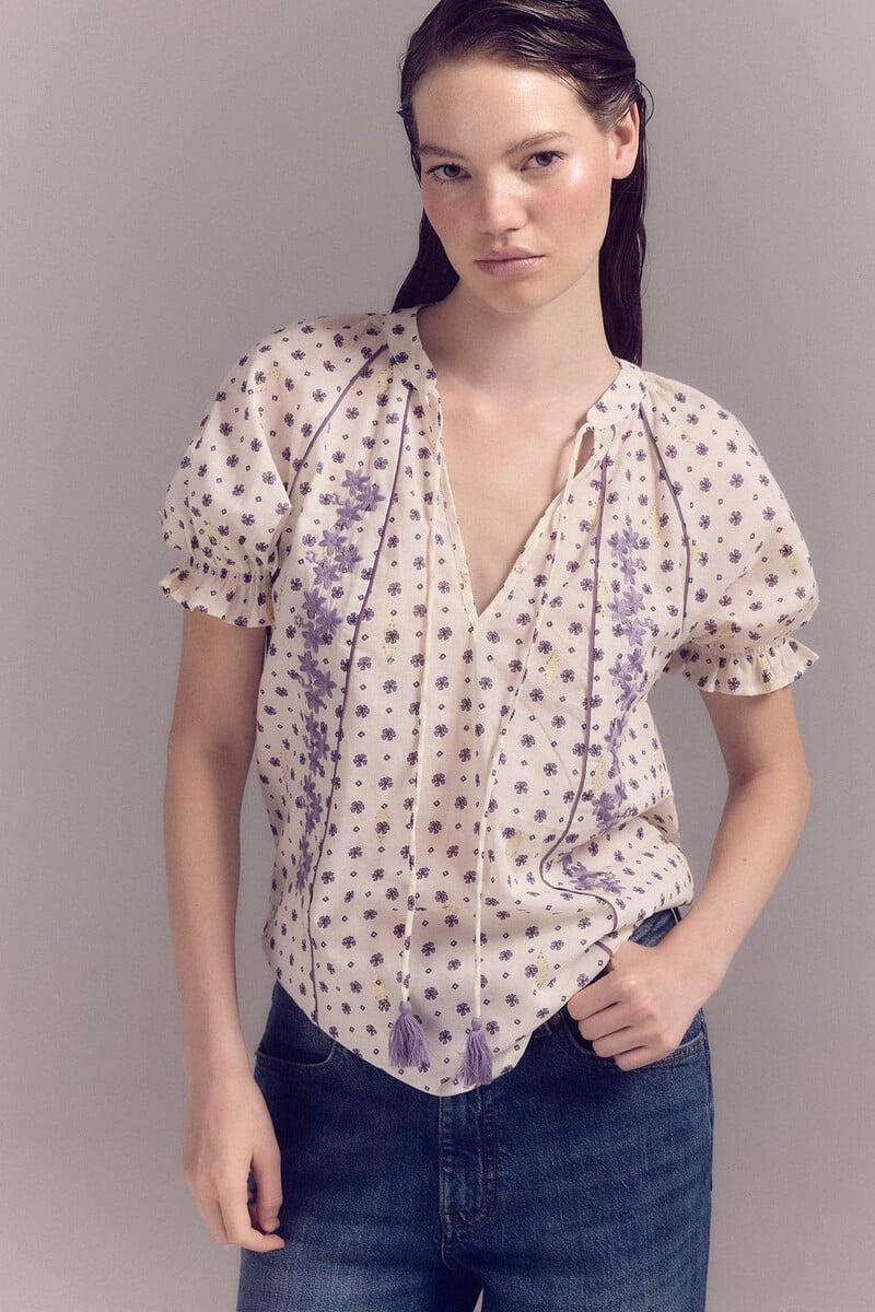 pedro del hierro Blusa bordada Outlet