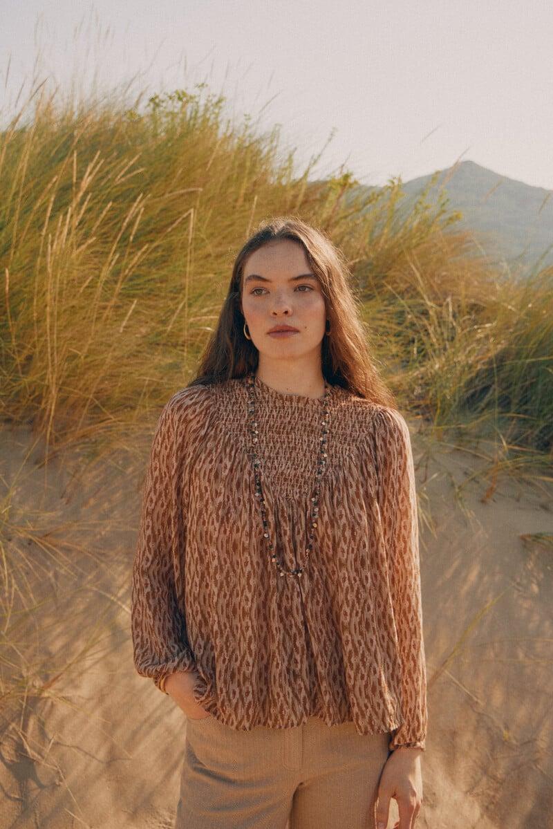 pedro del hierro Ruperta. Blusa estampada Venta caliente