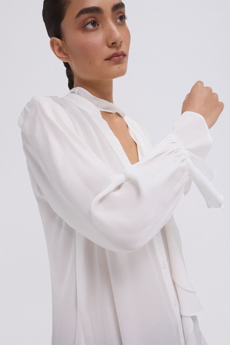 pedro del hierro Blusa fluida romántica Rebajas de fábrica