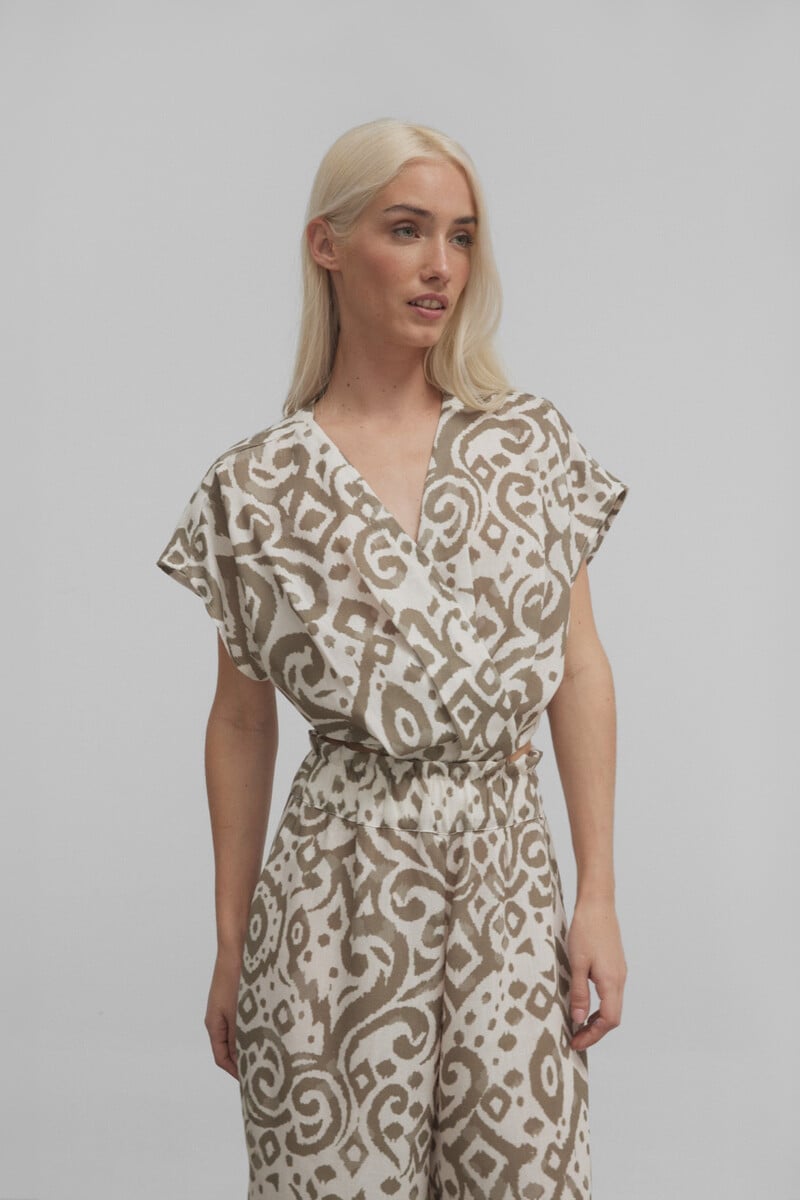 pedro del hierro Crop top estampado etnico Los más vendidos