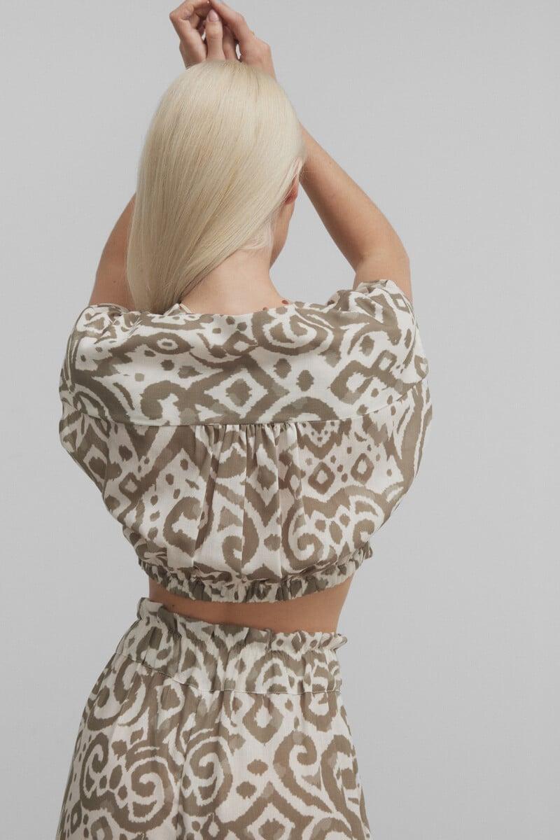pedro del hierro Crop top estampado etnico Los más vendidos