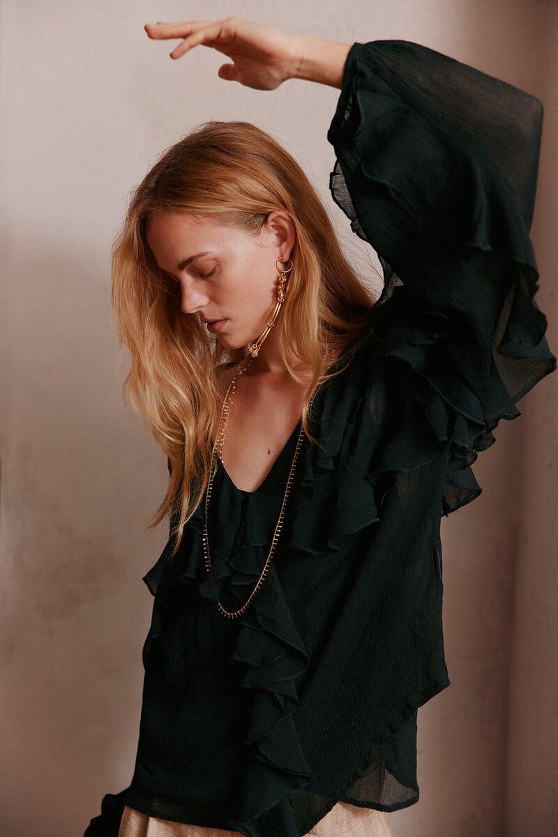pedro del hierro Carina. Blusa volantes Descuento