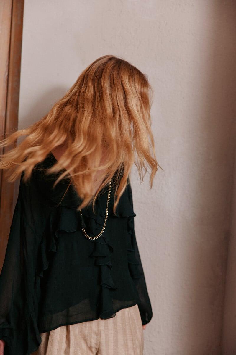 pedro del hierro Carina. Blusa volantes Descuento