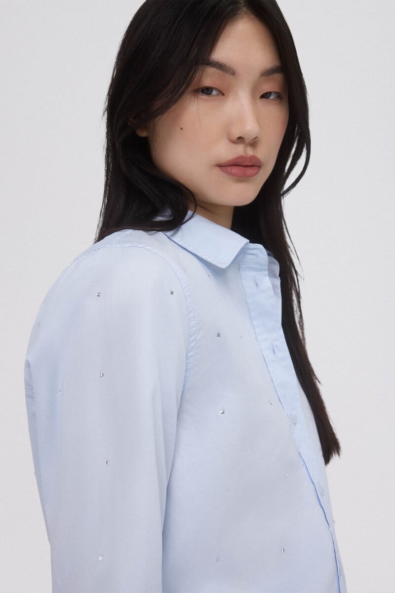 pedro del hierro Camisa oversize popelín brillos Tienda
