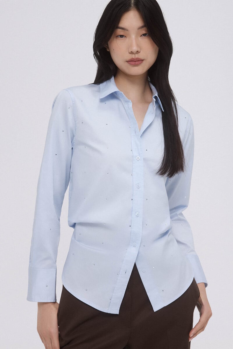 pedro del hierro Camisa oversize popelín brillos Tienda