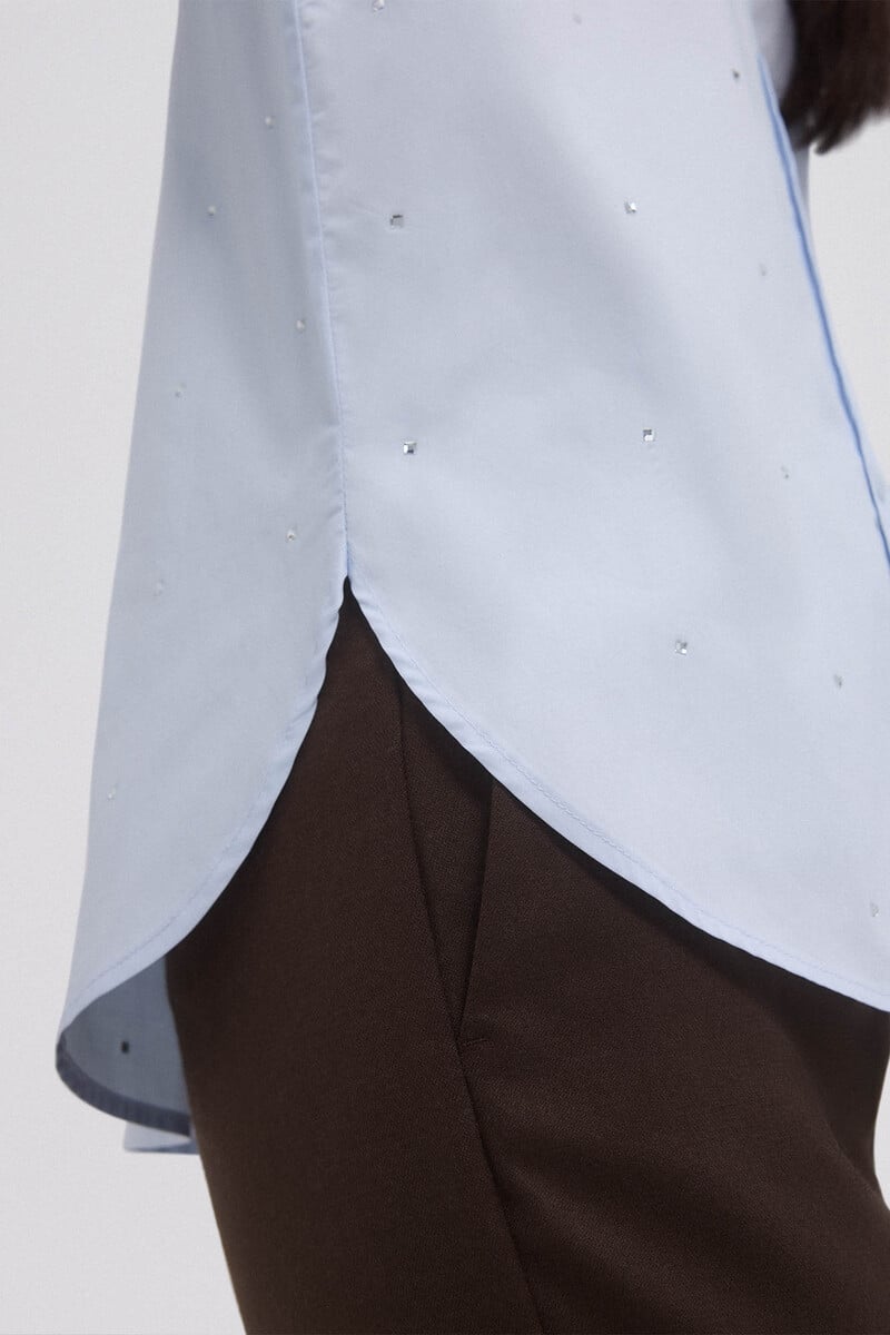 pedro del hierro Camisa oversize popelín brillos Tienda