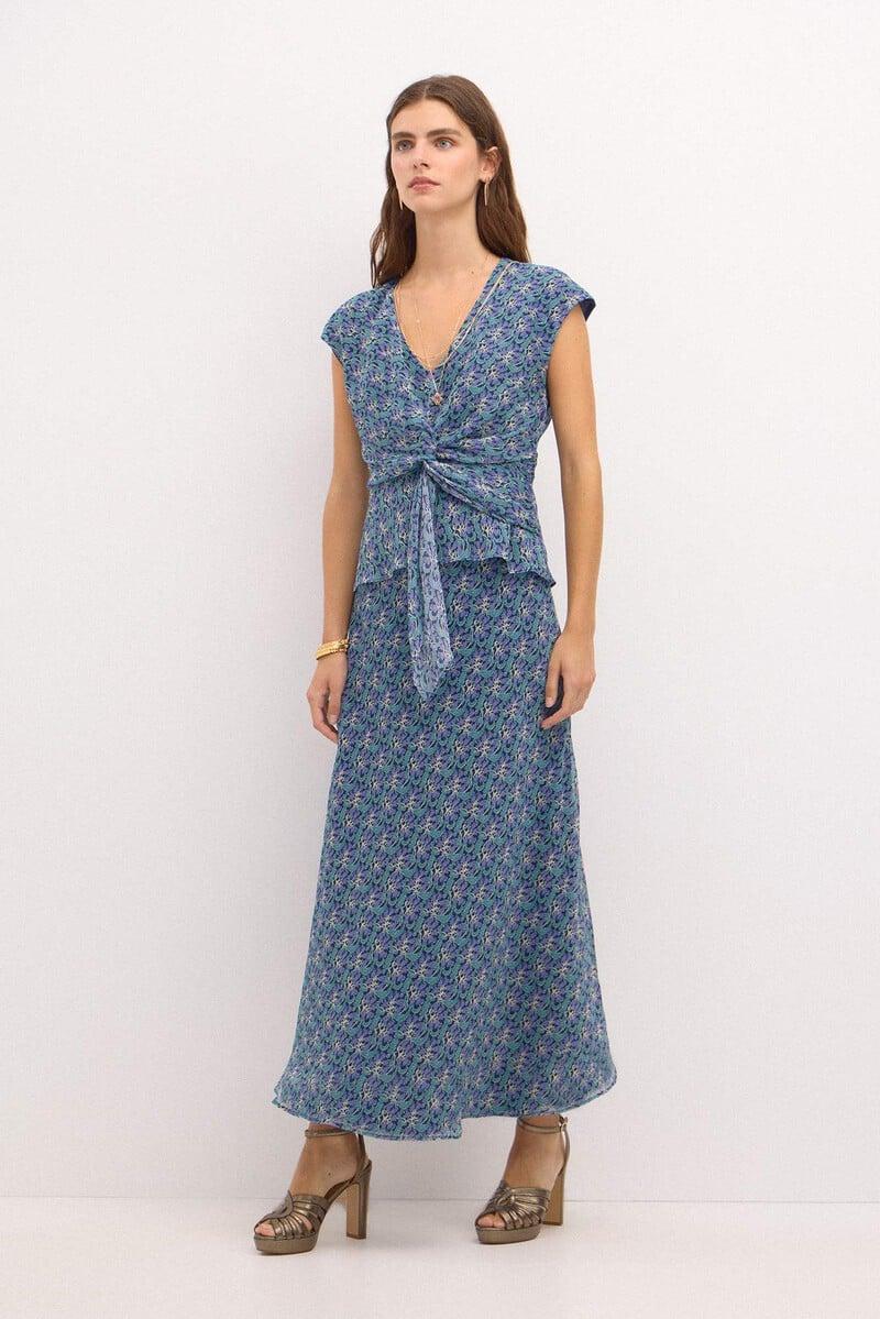 pedro del hierro Camelia. Top nudo estampado lurex Últimos 3 días