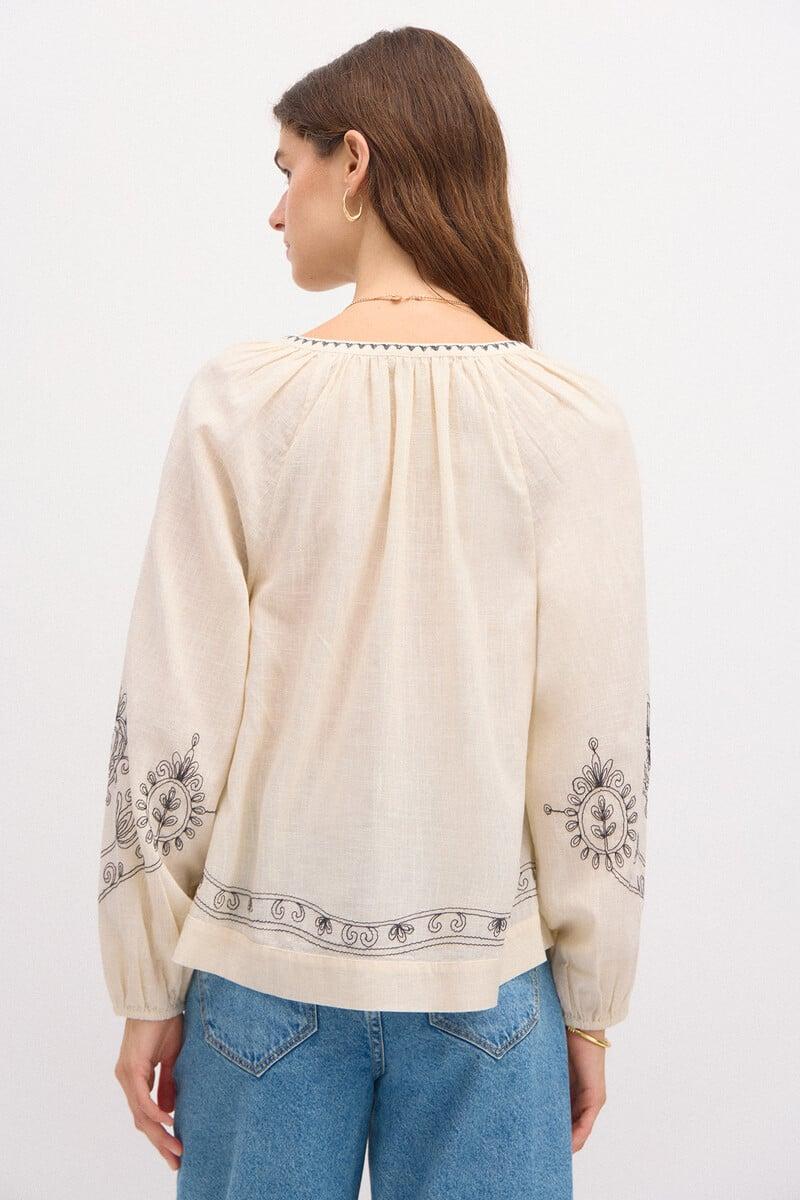 pedro del hierro Camila. Blusa bordada Últimos 2 días