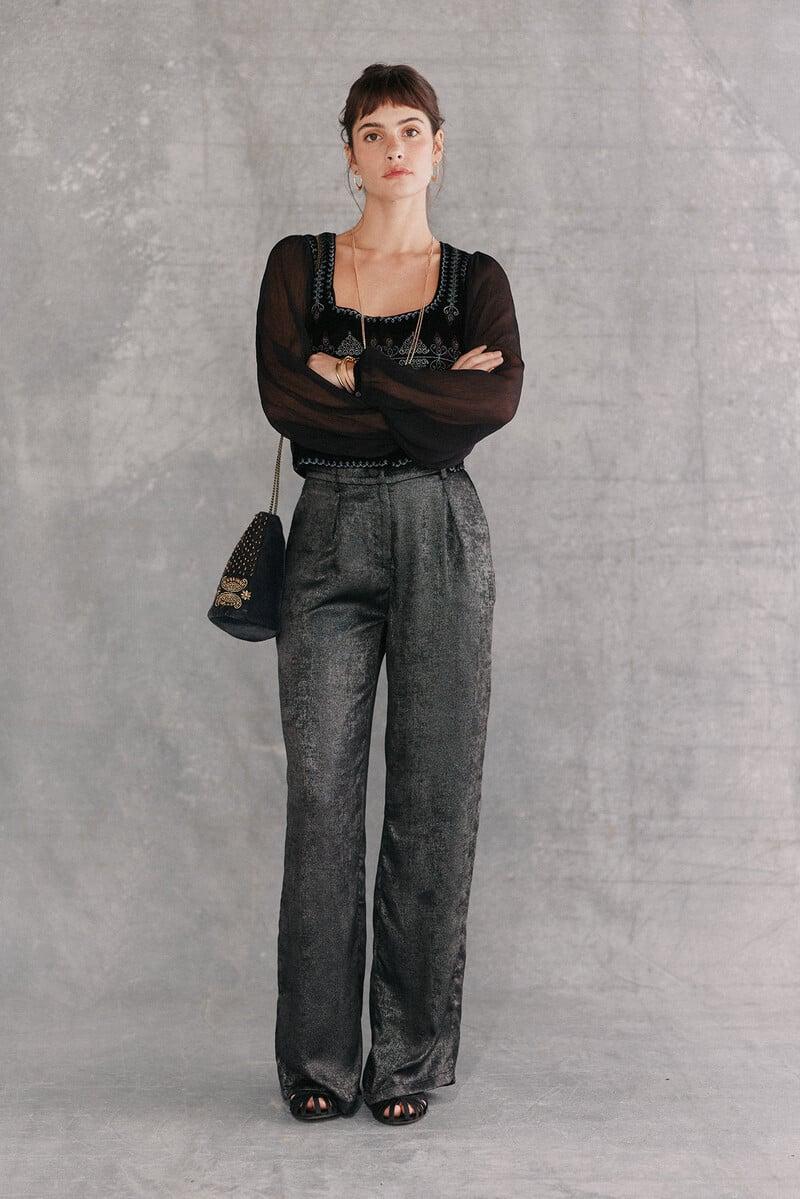 pedro del hierro Cristina. Blusa bordada Precio de fábrica