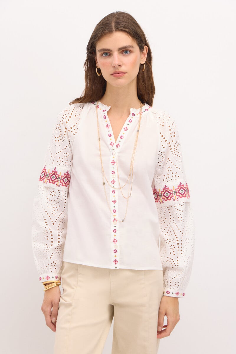 pedro del hierro Rebeca. Camisa bordada Solo queda un día