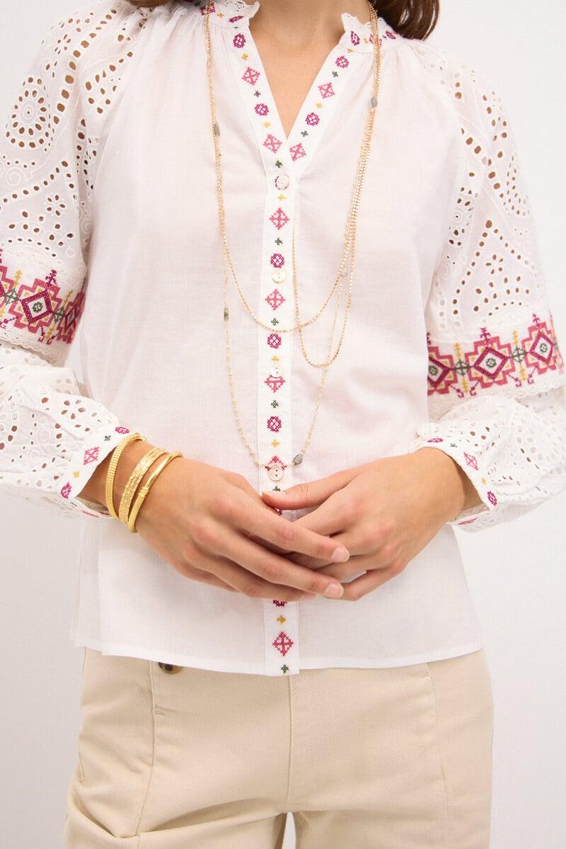 pedro del hierro Rebeca. Camisa bordada Solo queda un día